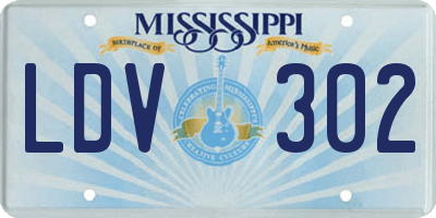MS license plate LDV302