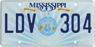 MS license plate LDV304