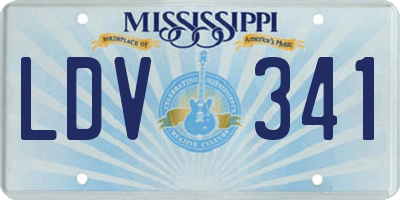 MS license plate LDV341