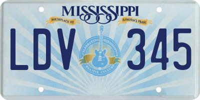 MS license plate LDV345