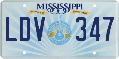 MS license plate LDV347