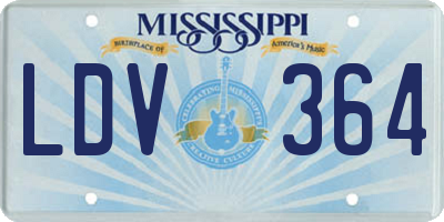 MS license plate LDV364