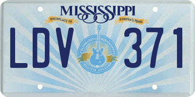 MS license plate LDV371