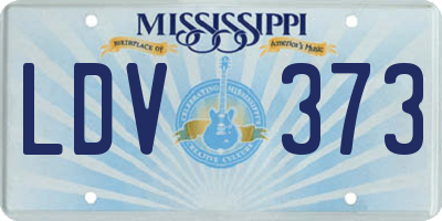 MS license plate LDV373