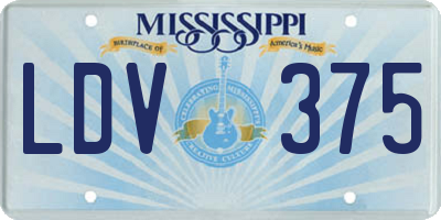 MS license plate LDV375