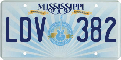 MS license plate LDV382