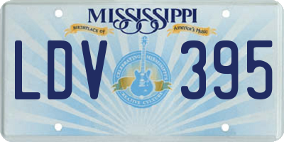 MS license plate LDV395