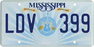MS license plate LDV399
