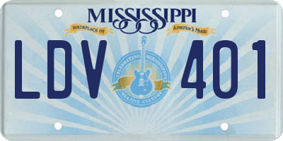 MS license plate LDV401