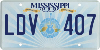 MS license plate LDV407