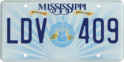 MS license plate LDV409