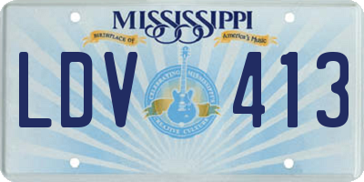 MS license plate LDV413