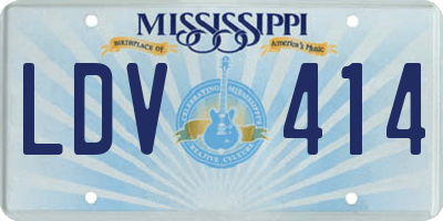 MS license plate LDV414