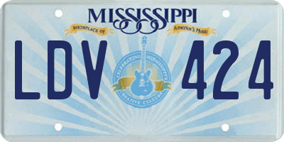 MS license plate LDV424