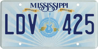 MS license plate LDV425