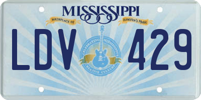 MS license plate LDV429