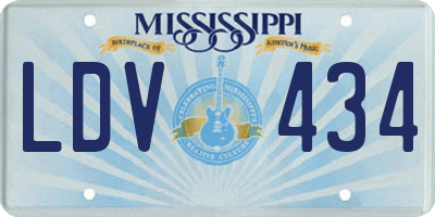 MS license plate LDV434