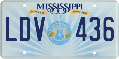 MS license plate LDV436
