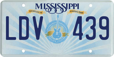 MS license plate LDV439