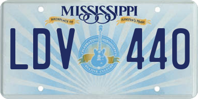MS license plate LDV440