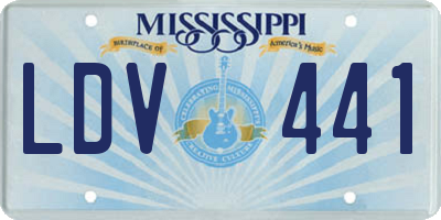 MS license plate LDV441