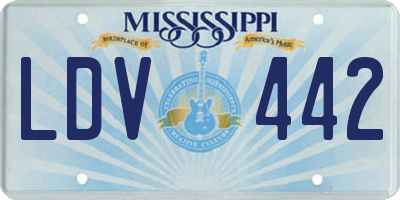 MS license plate LDV442