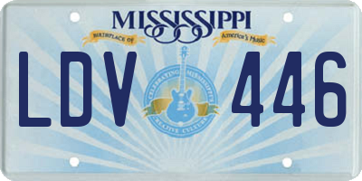 MS license plate LDV446