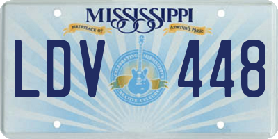 MS license plate LDV448