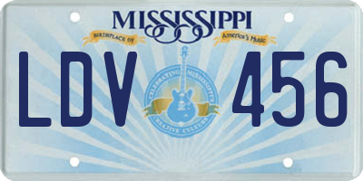 MS license plate LDV456