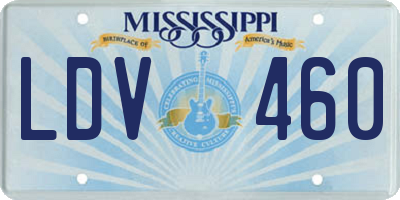 MS license plate LDV460