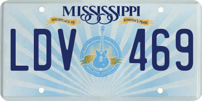 MS license plate LDV469