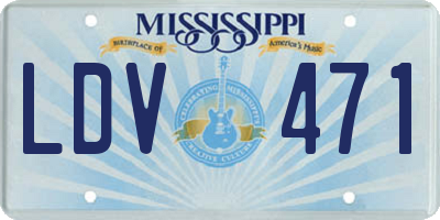 MS license plate LDV471