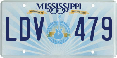 MS license plate LDV479