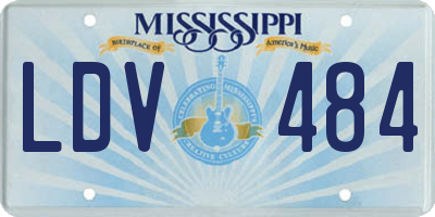MS license plate LDV484