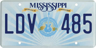 MS license plate LDV485