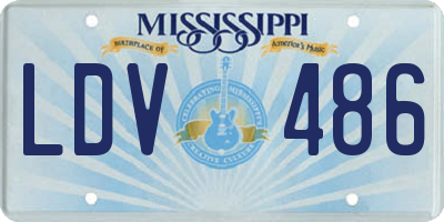 MS license plate LDV486