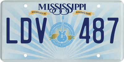 MS license plate LDV487