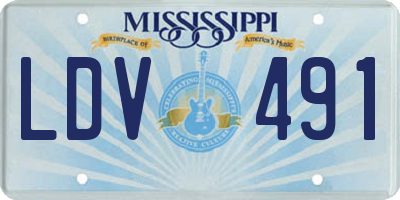 MS license plate LDV491