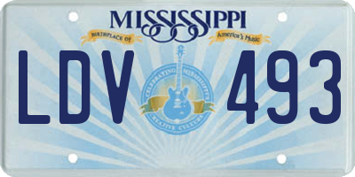 MS license plate LDV493