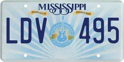 MS license plate LDV495