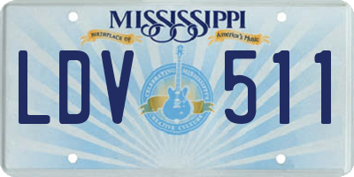 MS license plate LDV511