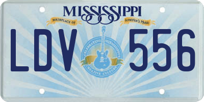 MS license plate LDV556