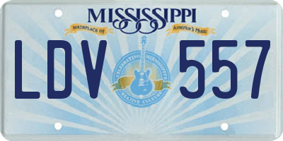 MS license plate LDV557
