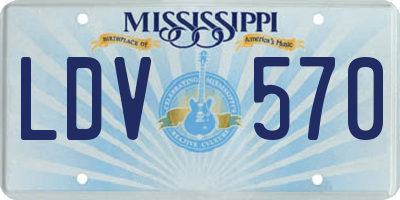 MS license plate LDV570