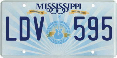 MS license plate LDV595