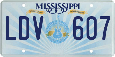 MS license plate LDV607