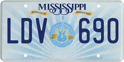 MS license plate LDV690