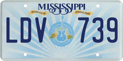 MS license plate LDV739