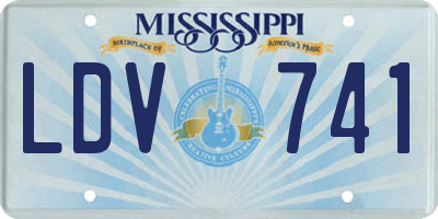 MS license plate LDV741