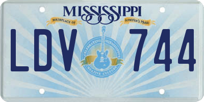 MS license plate LDV744